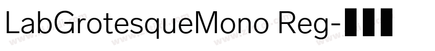 LabGrotesqueMono Reg字体转换